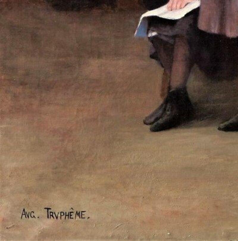 Huile sur toile originale de Trumphème Auguste (1836-1898), Heldly en vente 4