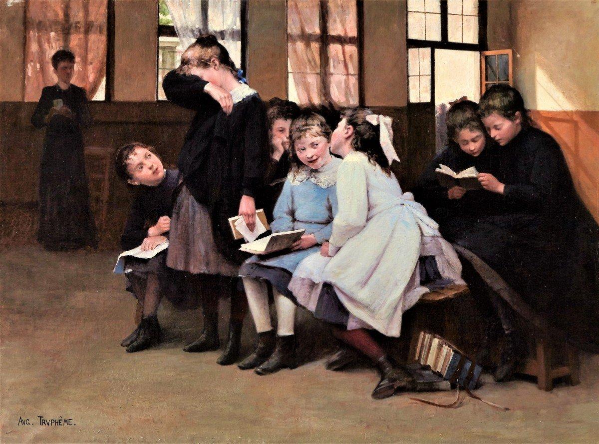 Huile sur toile originale de Trumphème Auguste (1836-1898), Heldly