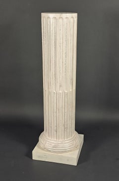 Truncated Louis XVI Style Column With Rudented Fluting