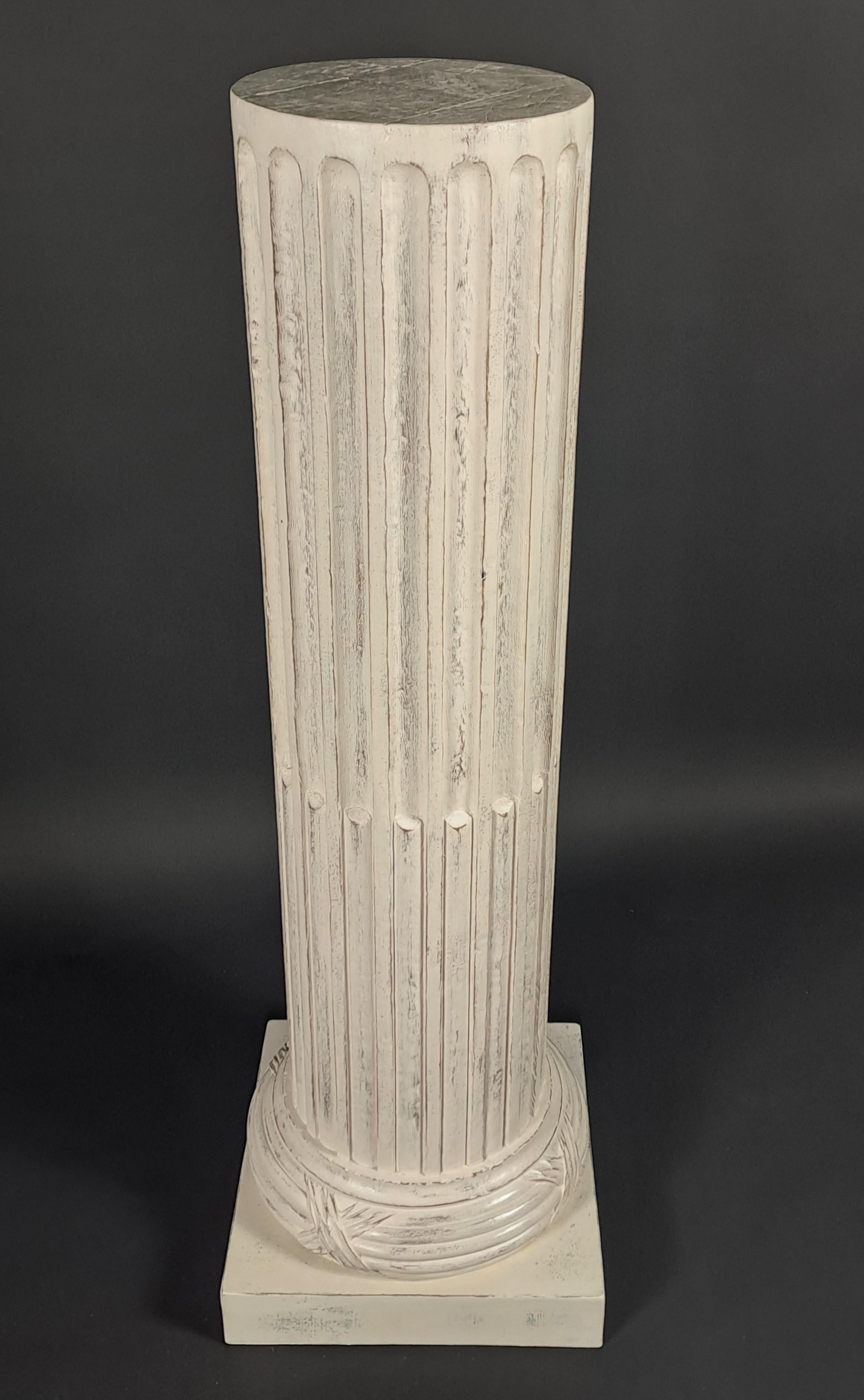 Abgeschnittene Säule im Louis-XVI-Stil mit gerippter Kannelierung im Zustand „Gut“ im Angebot in BARSAC, FR