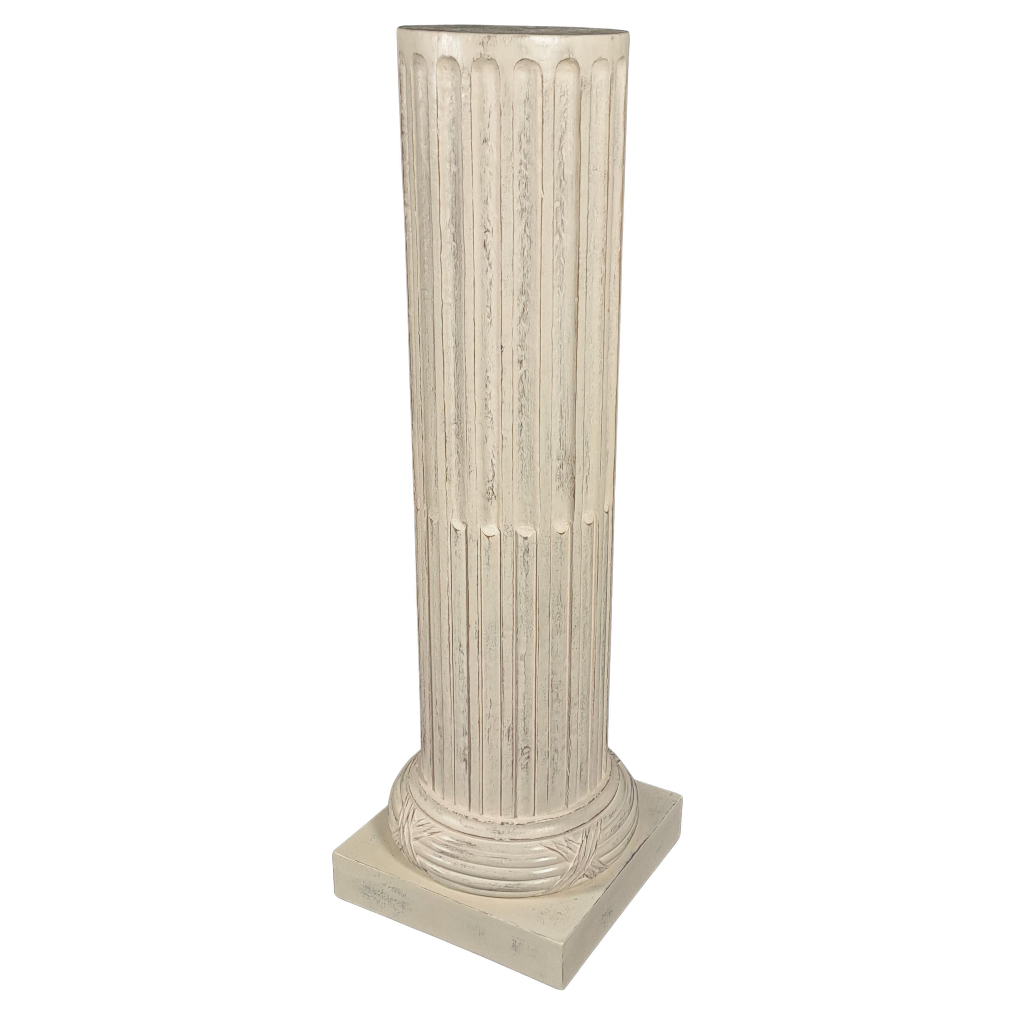 Abgeschnittene Säule im Louis-XVI-Stil mit gerippter Kannelierung im Angebot