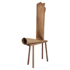 Silla Trunk de Jordi Ribaudí, cuero esculpido, diseño moderno, España