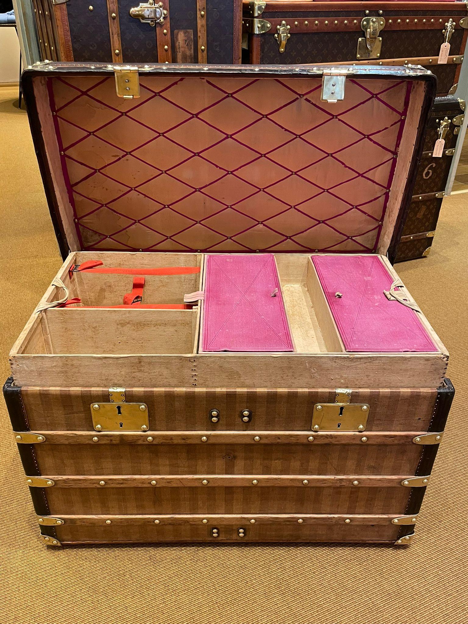 Koffer Louis Vuitton Malle Cabine Tissé Frankreich XX secolo Paris 1870 circa im Angebot 5
