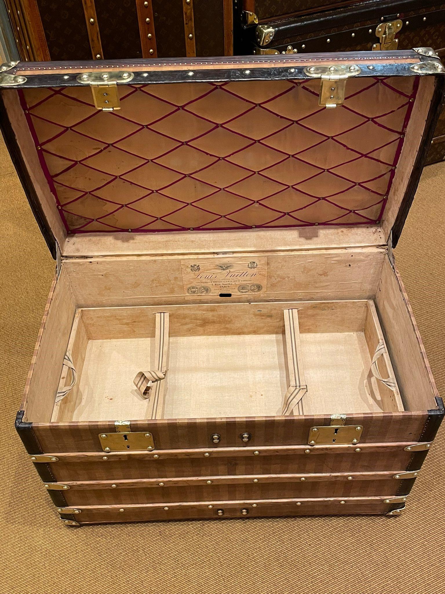 Koffer Louis Vuitton Malle Cabine Tissé Frankreich XX secolo Paris 1870 circa im Angebot 9