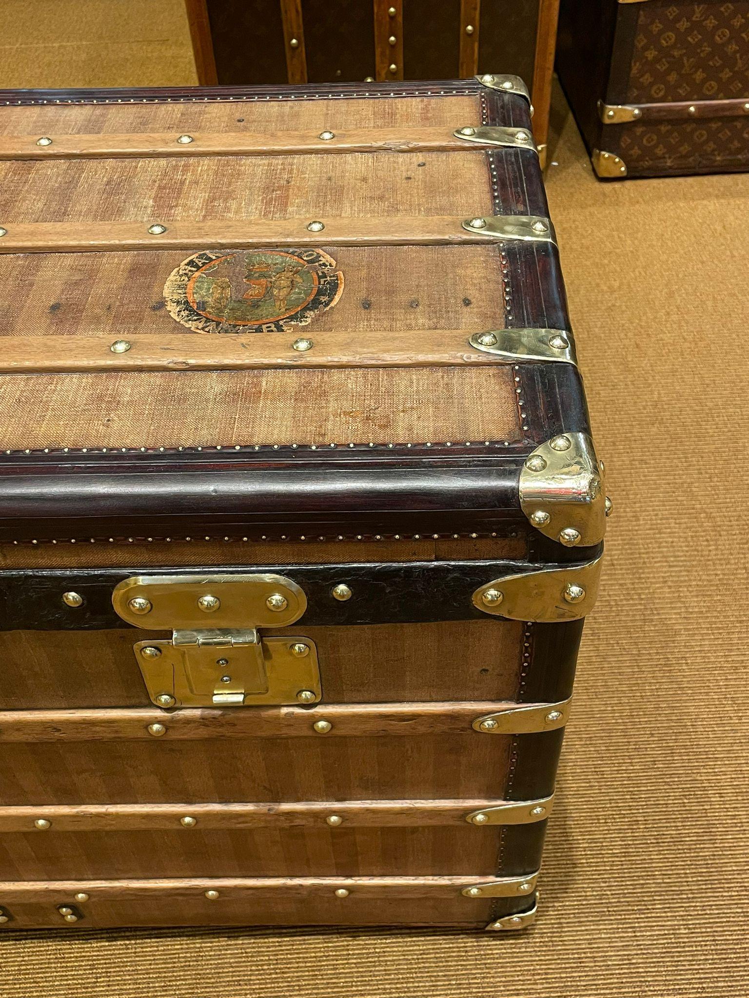 Koffer Louis Vuitton Malle Cabine Tissé Frankreich XX secolo Paris 1870 circa (20th Century) im Angebot