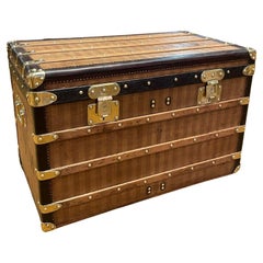 Vintage Trunk Louis Vuitton Malle Cabine Tissé France XX secolo Paris 1870 circa