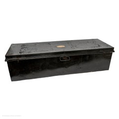 Trunk Metal Chest Black Painted J E Holmes Volunteer Artillery 431/2" 110cm long