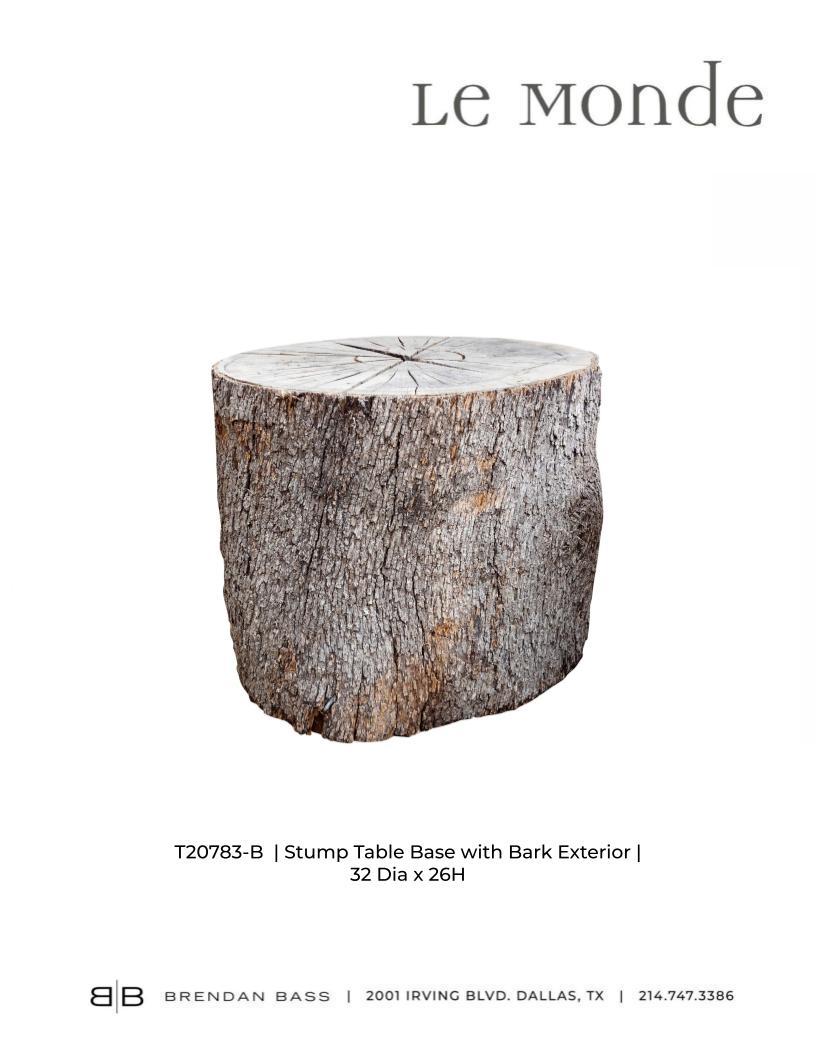 tree trunk table base