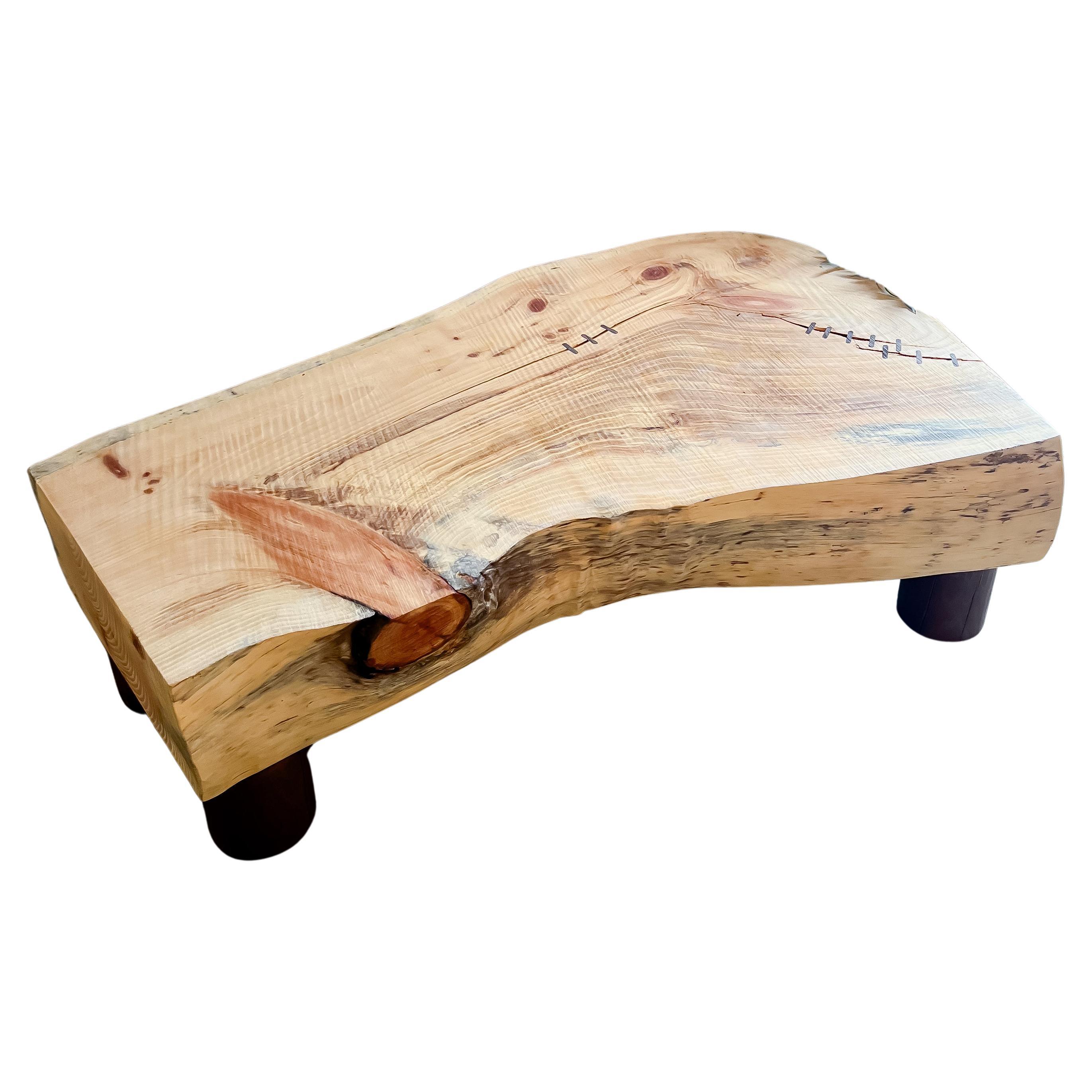 White Pine & Walnut Trunk Table  For Sale