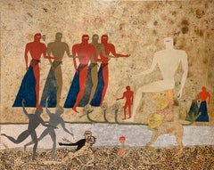 "Vivir" Laca sobre Madera Pintura Figurativa Contemporánea