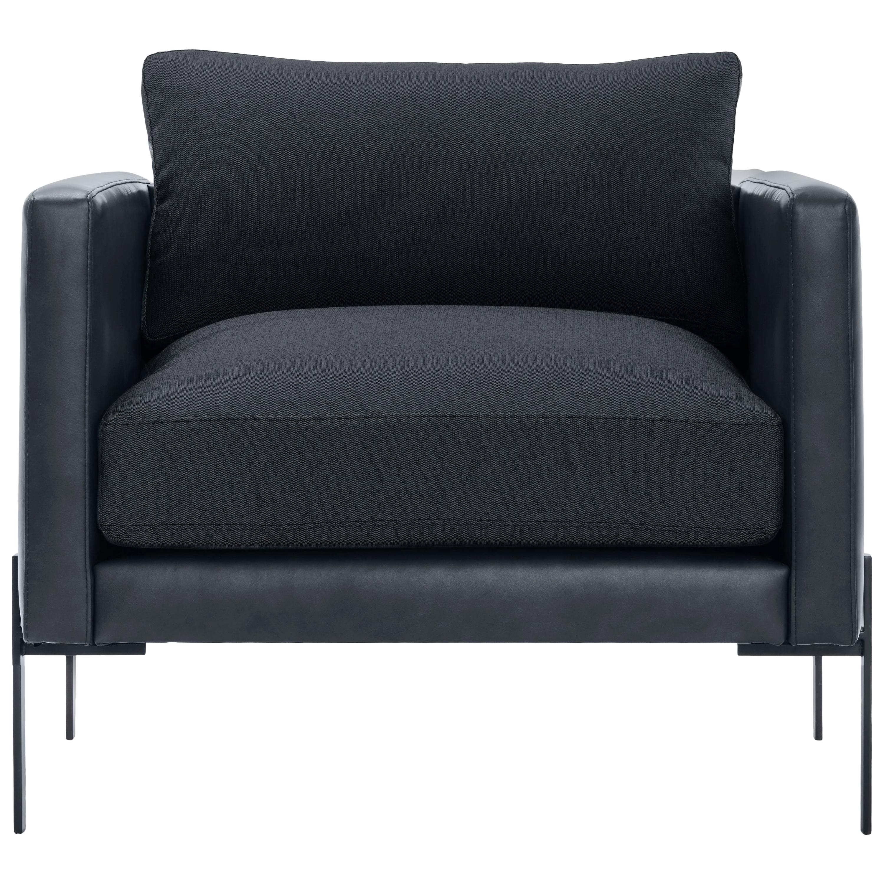 Truss Armchair in Mixed-Media Midnight and Bayou by TRNK For Sale