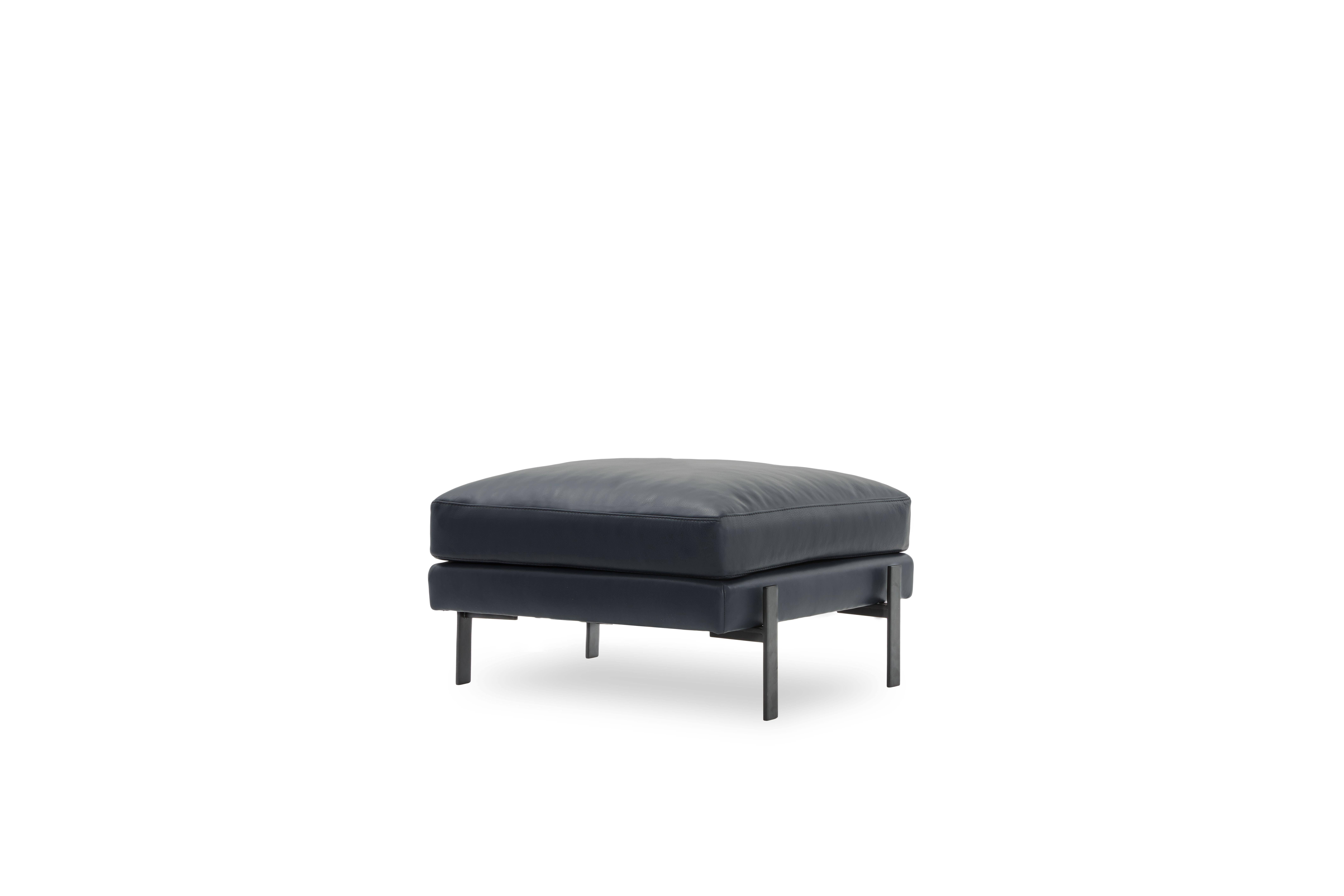 The Truss ottoman combines an elegant, yet practical design with a lean, refined profile that spares no expense to comfort. Pictured above in Midnight Leather, the Truss line is available in a range of carefully-chosen upholstery options including