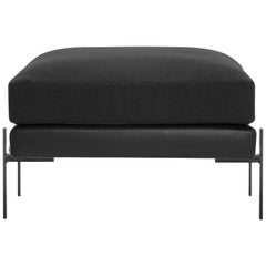 Truss Ottoman in Mixed-Media Liquorice and Onyx by TRNK