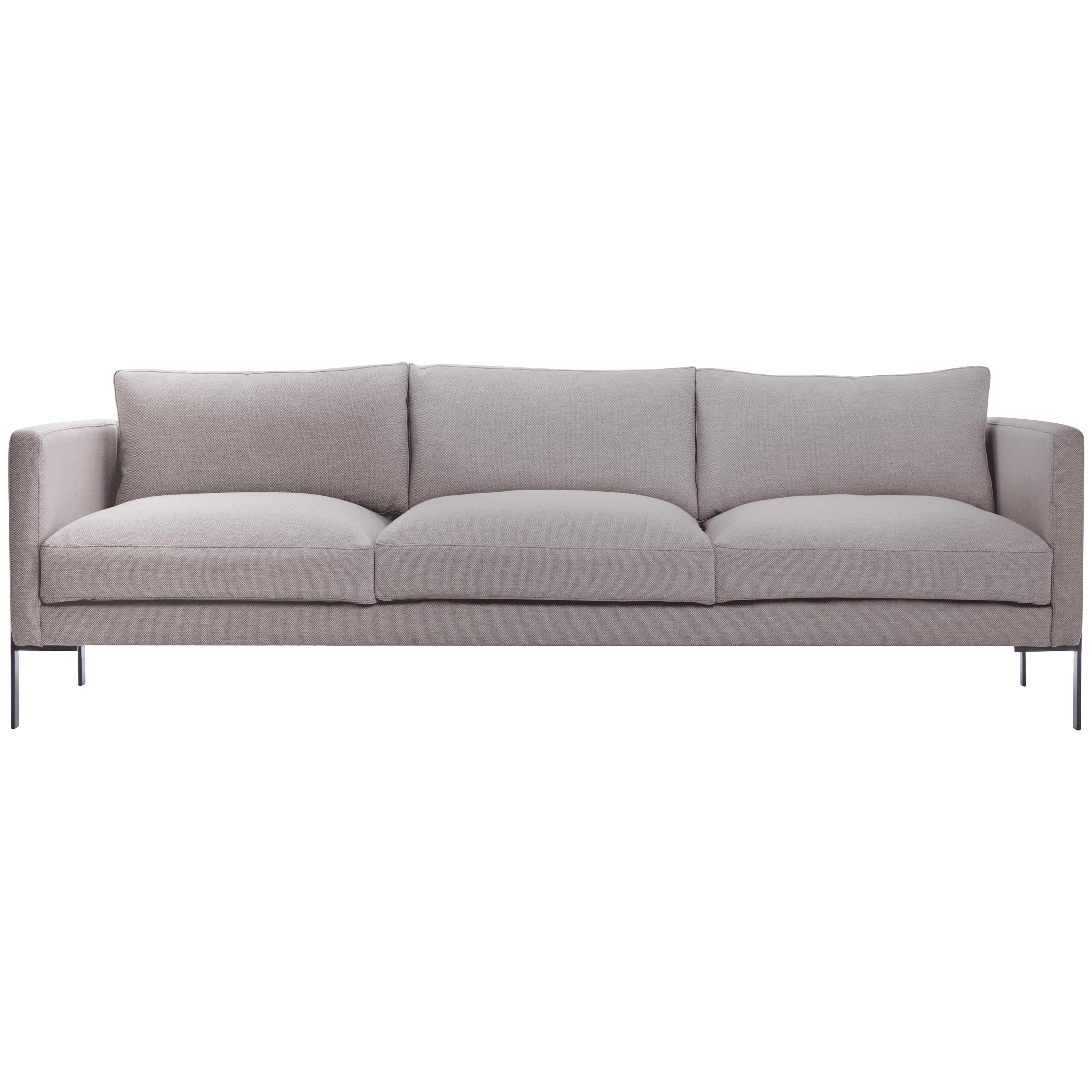 Truss Sofa in Maharam Ash Fabric and Powder-Coated Steel by TRNK For Sale