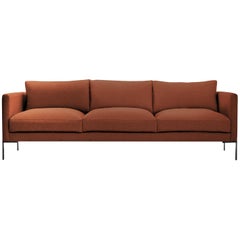 Truss Sofa in Maharam Chestnut Fabric & Powder-Coated Steel by TRNK