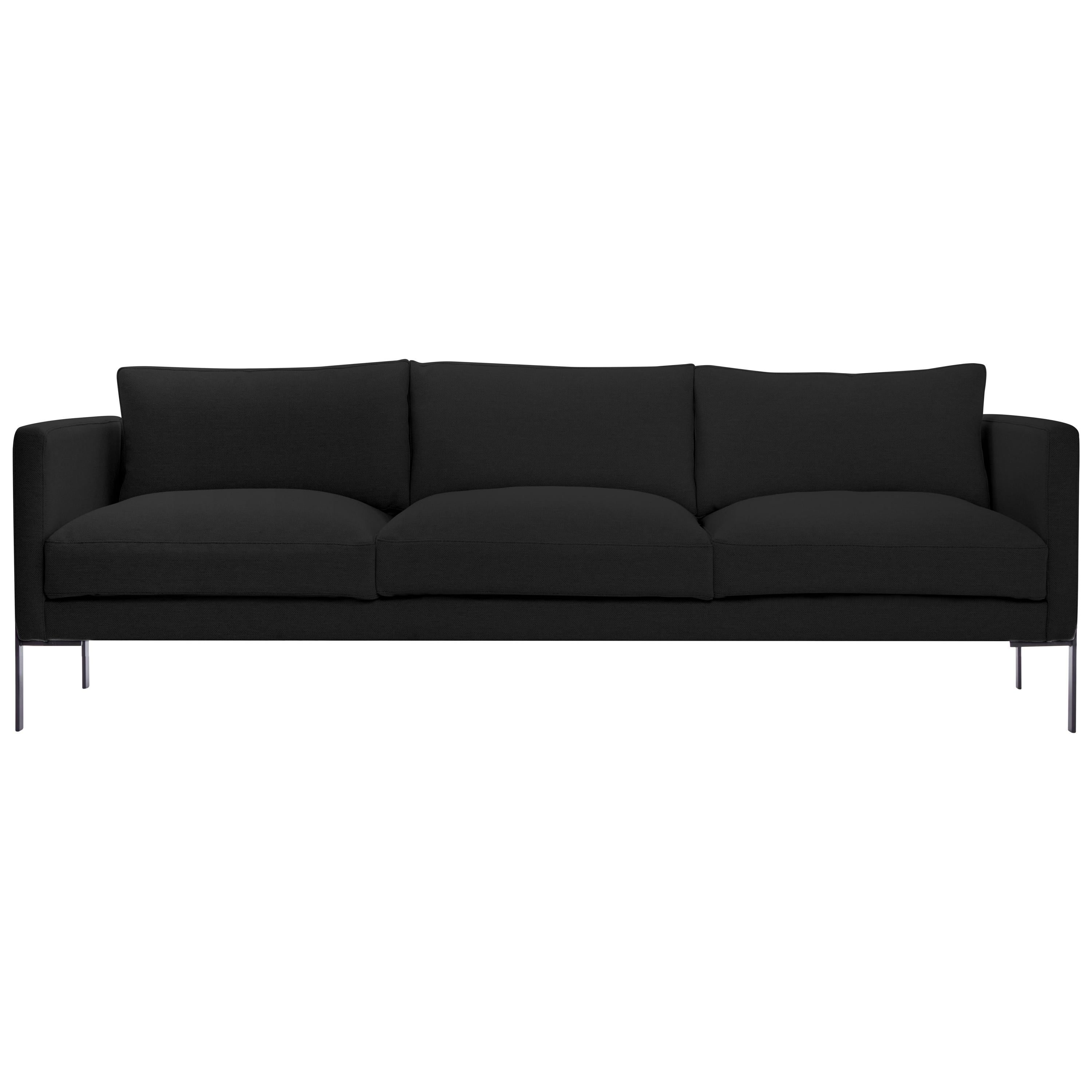 Truss Sofa in Maharam Onyx Fabric and Powder-Coated Steel by TRNK For Sale