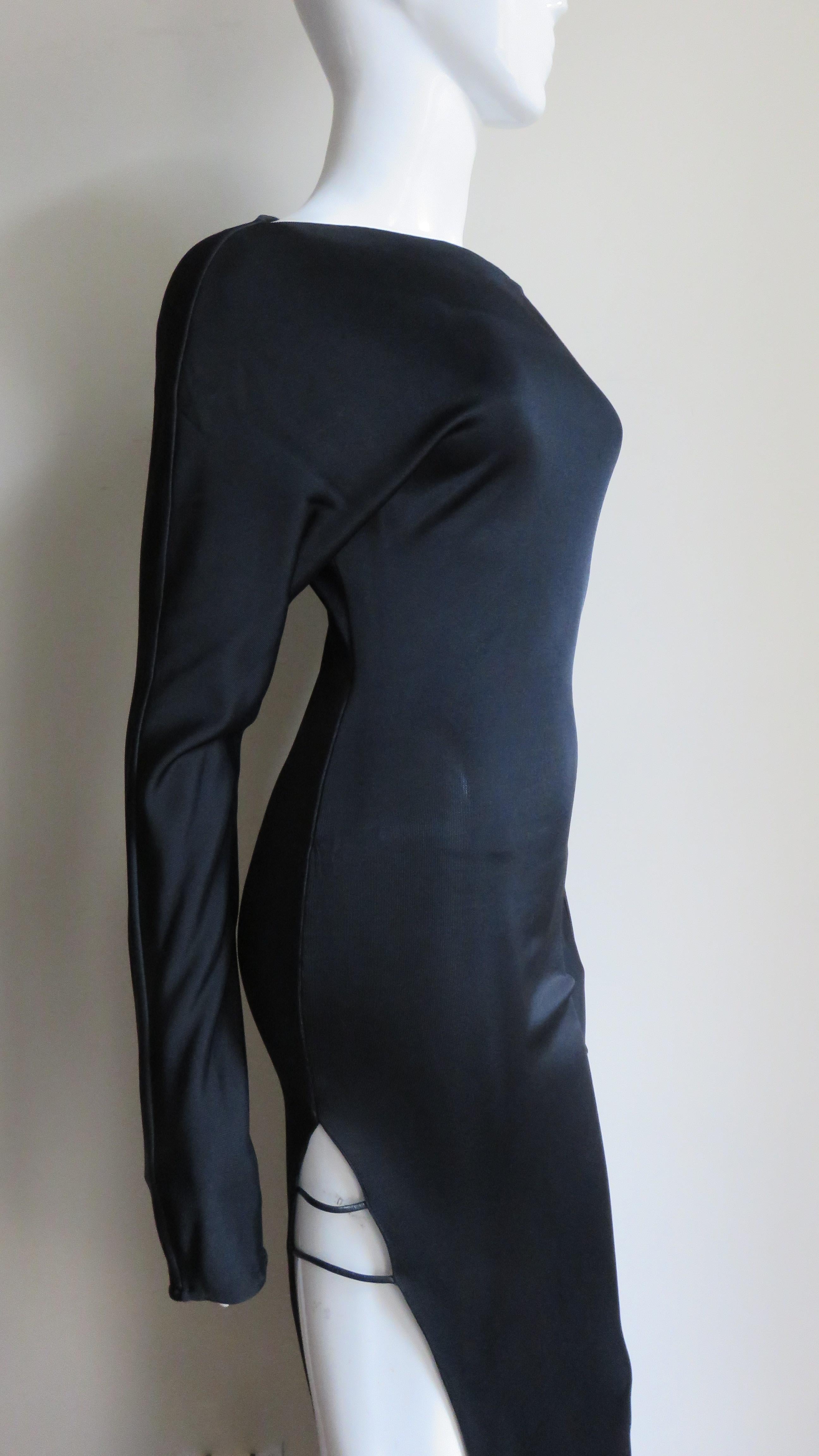 Women's Trussardi Gown with Leather Straps For Sale
