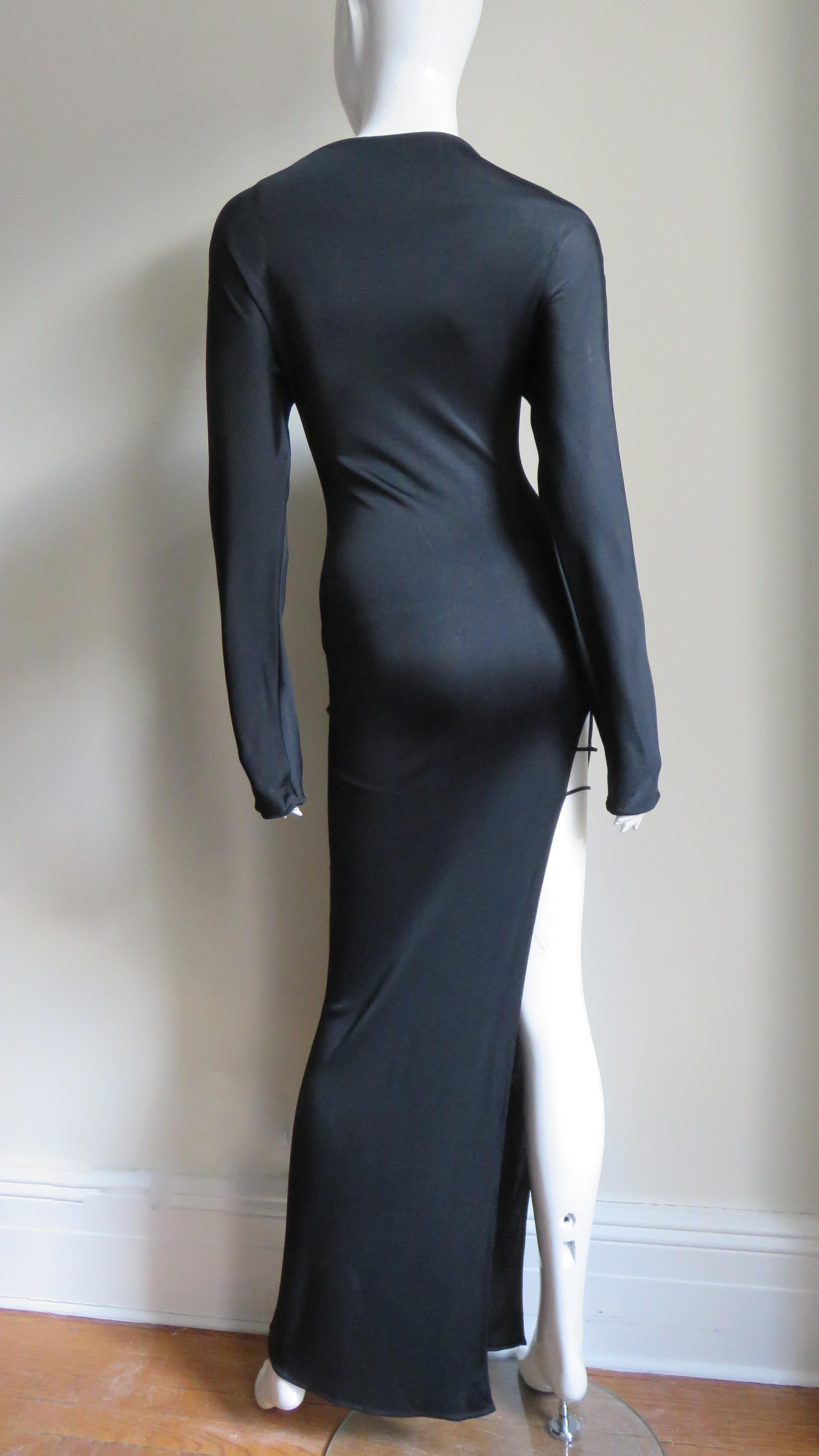 Trussardi Gown with Leather Straps For Sale 3