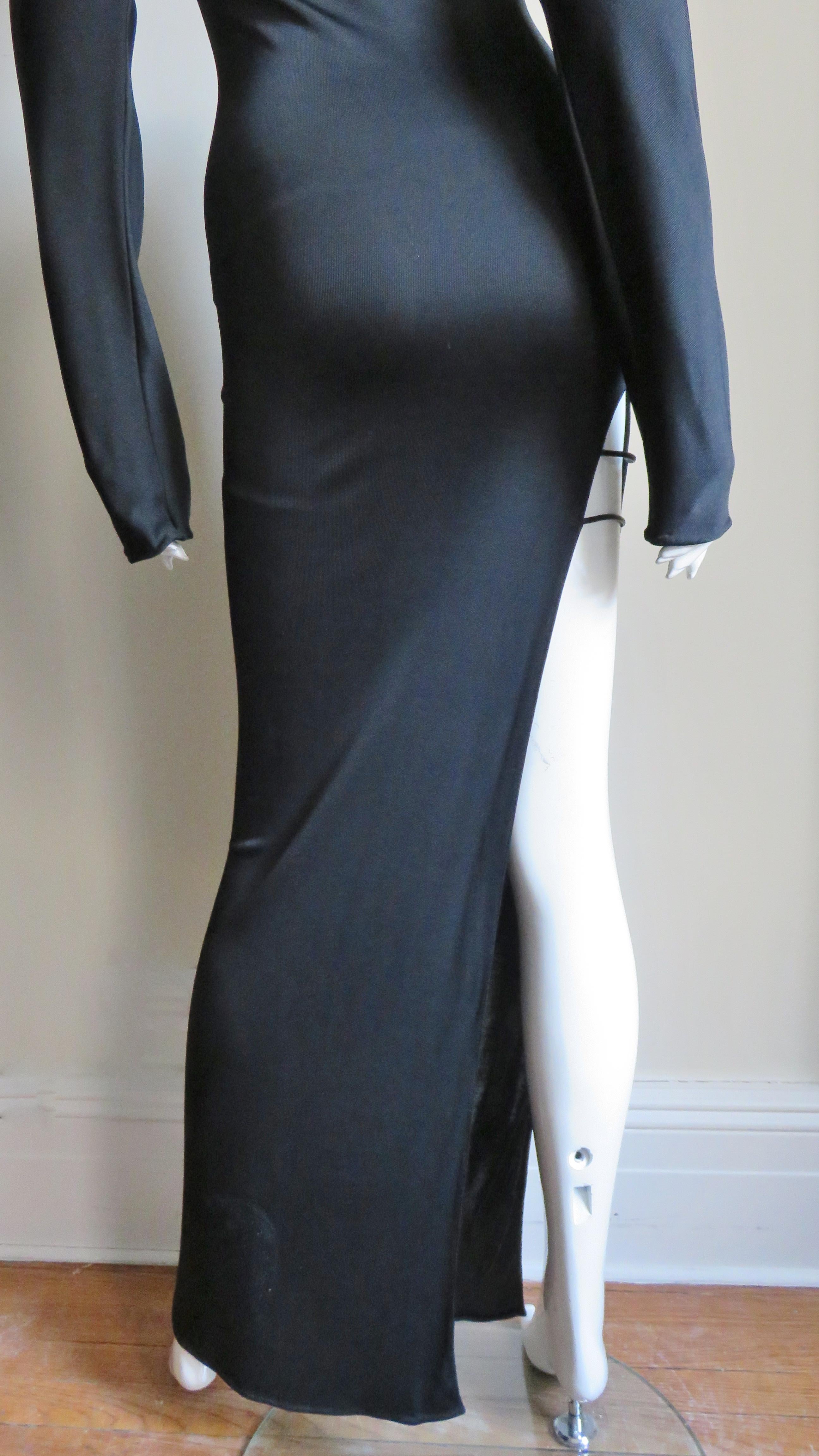 Trussardi Gown with Leather Straps For Sale 5
