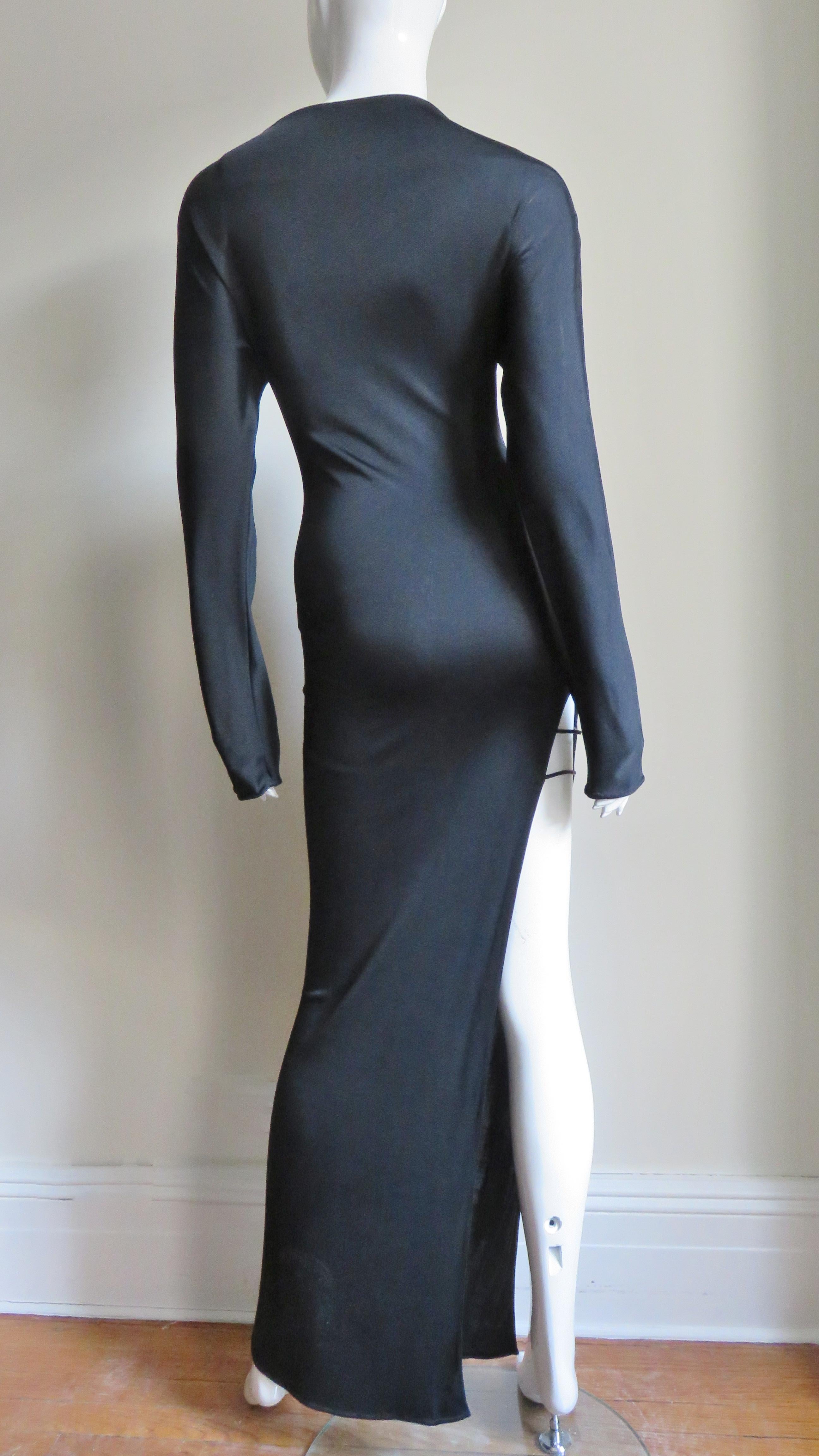 Trussardi Gown with Leather Straps For Sale 6