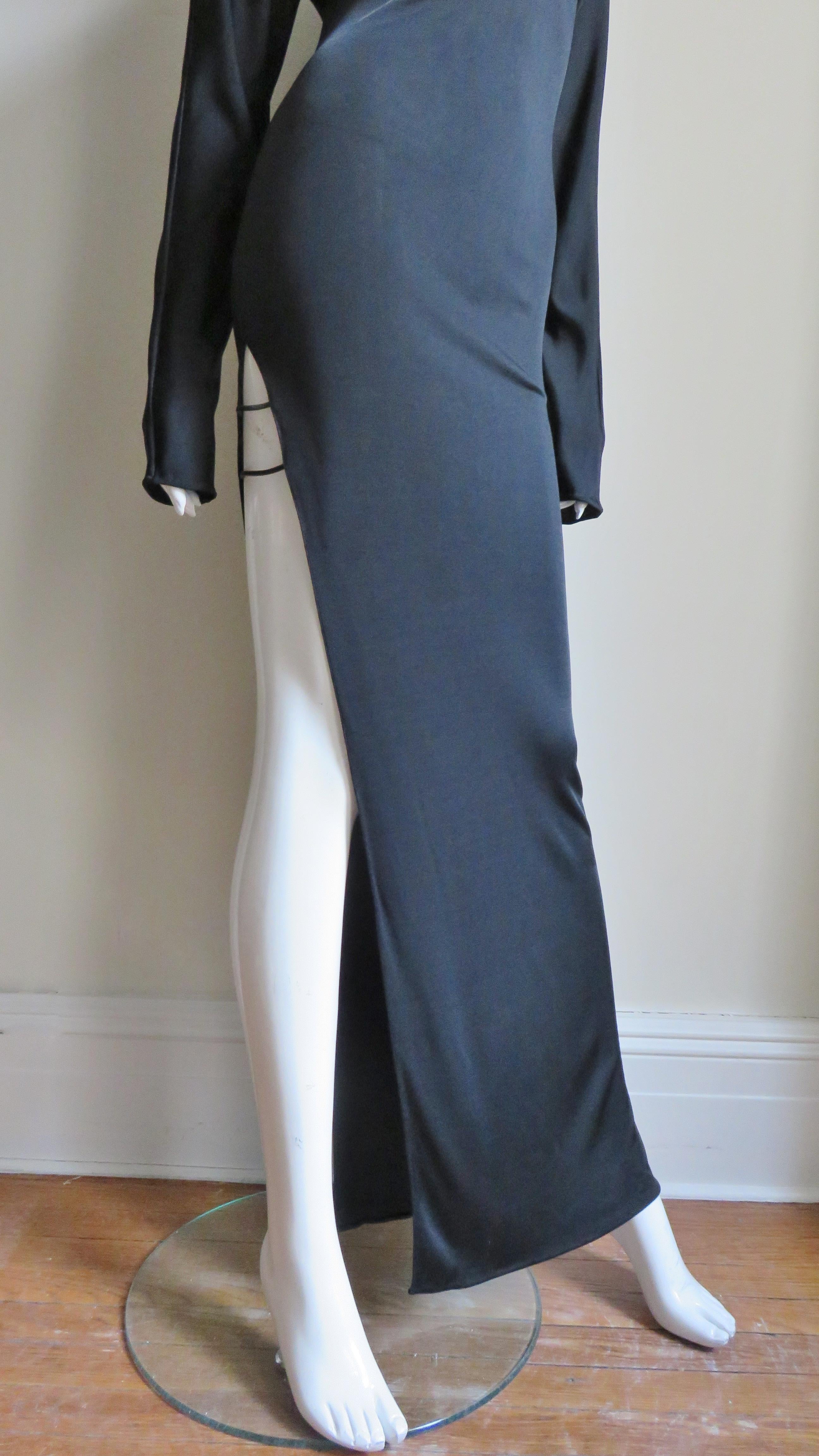 Trussardi Gown with Leather Straps For Sale 1