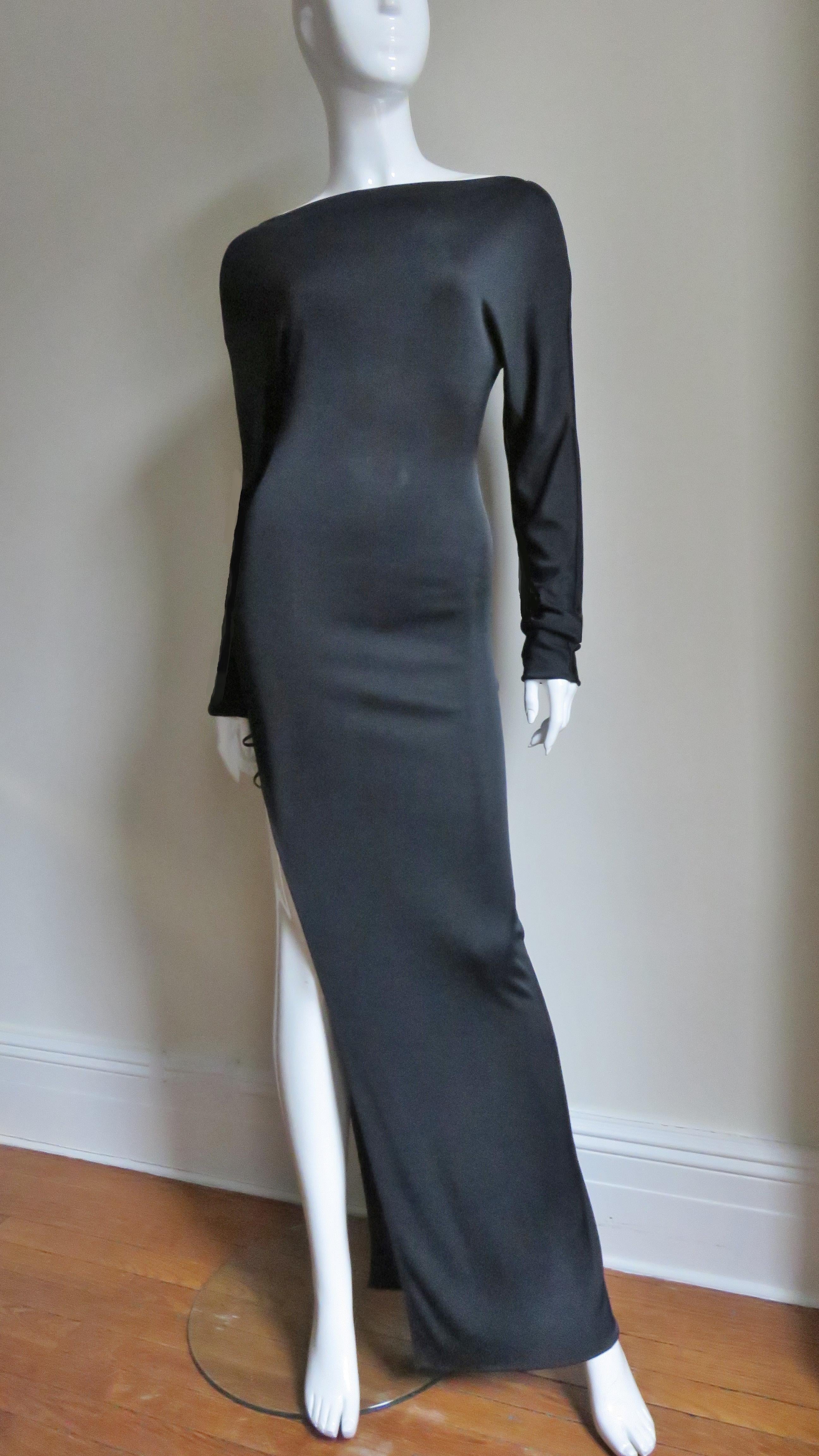 Trussardi Gown with Leather Straps For Sale 2