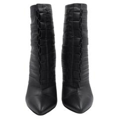 Trussardi Black Leather Booties