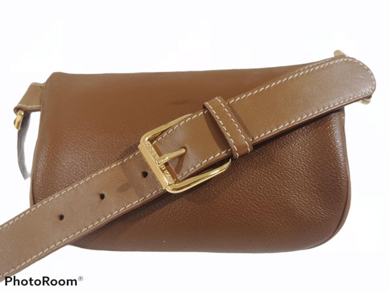 Trussardi brown leather fanny pack For Sale at 1stDibs roots