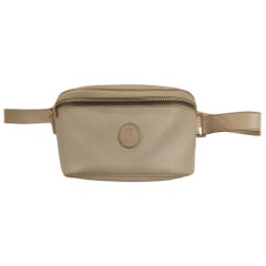 Trussardi cream leather fanny pack 