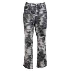 Vintage Trussardi Gray Black Cotton Spotted Capri Trousers