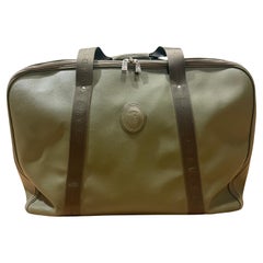 Trussardi Green Leather Soft Travel Bag