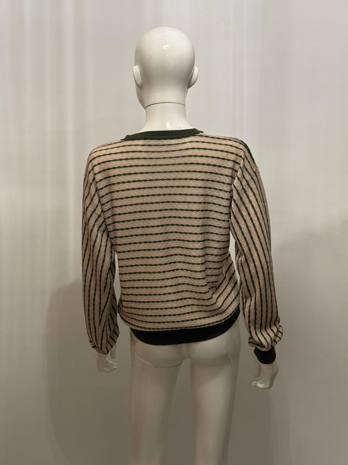 Marron Cardigan en maille Trussardi en vente