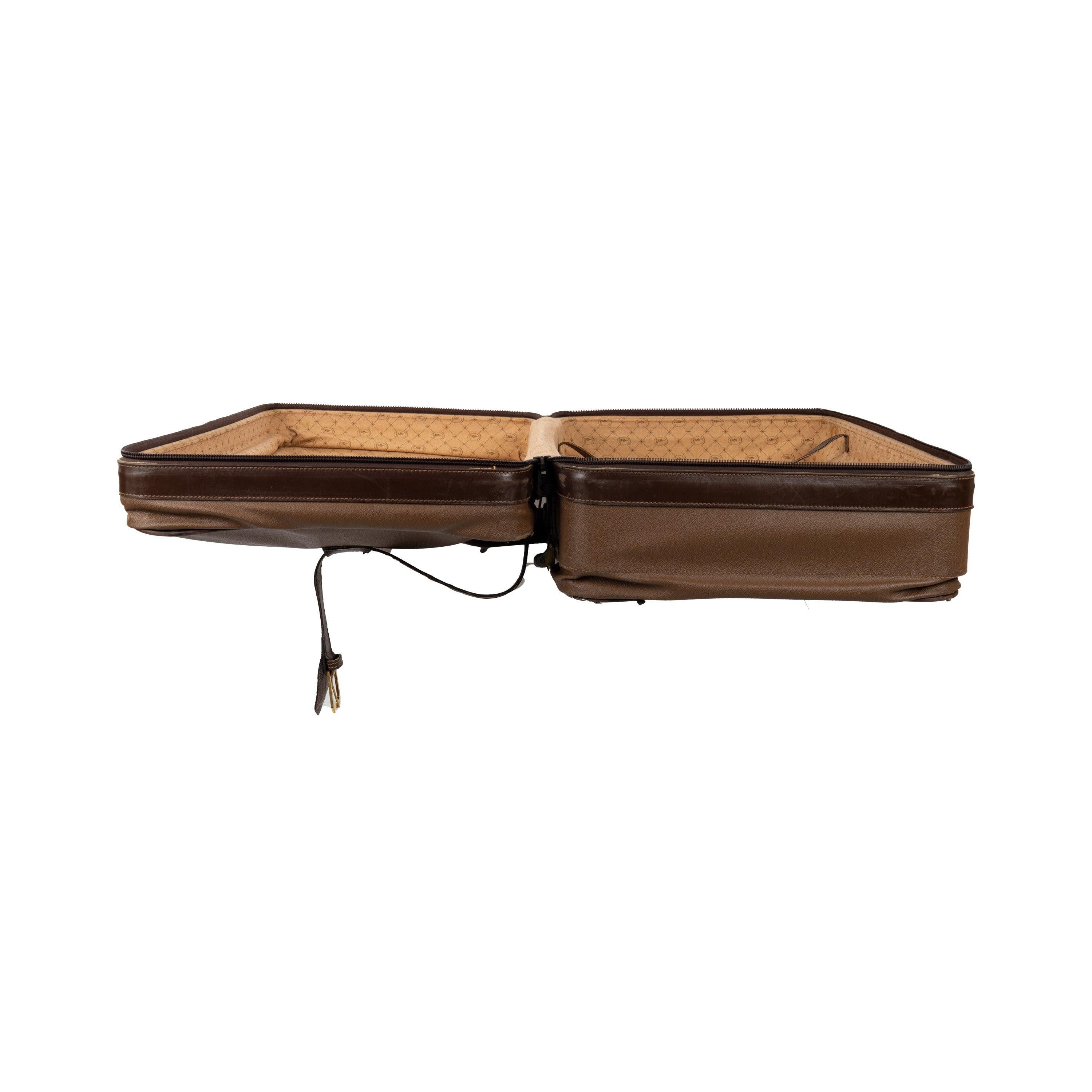 Trussardi Large Leather Luggage - '90s In Fair Condition For Sale In Milano, IT