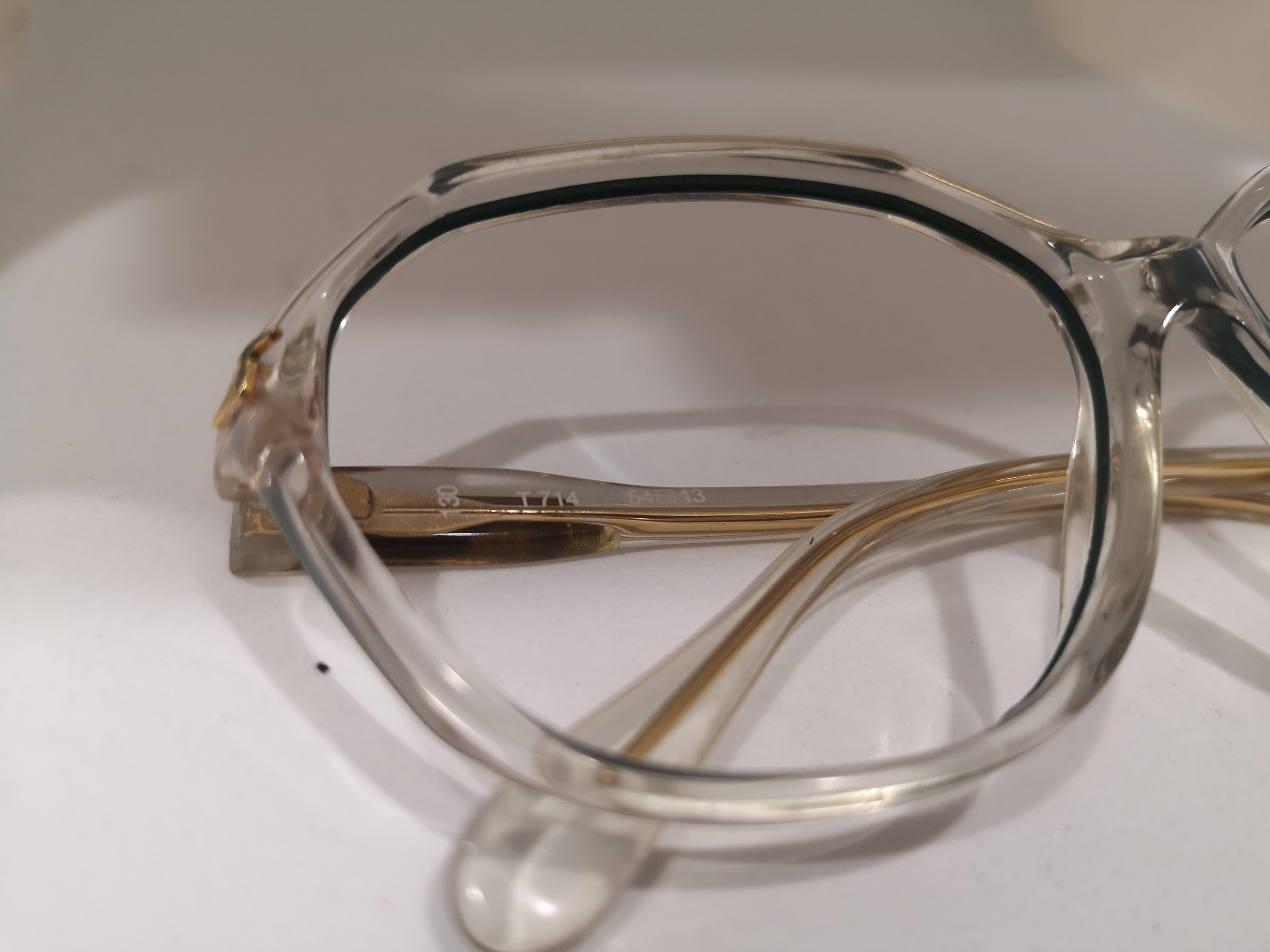 Trussardi see throug green frames glasses
no glasses
