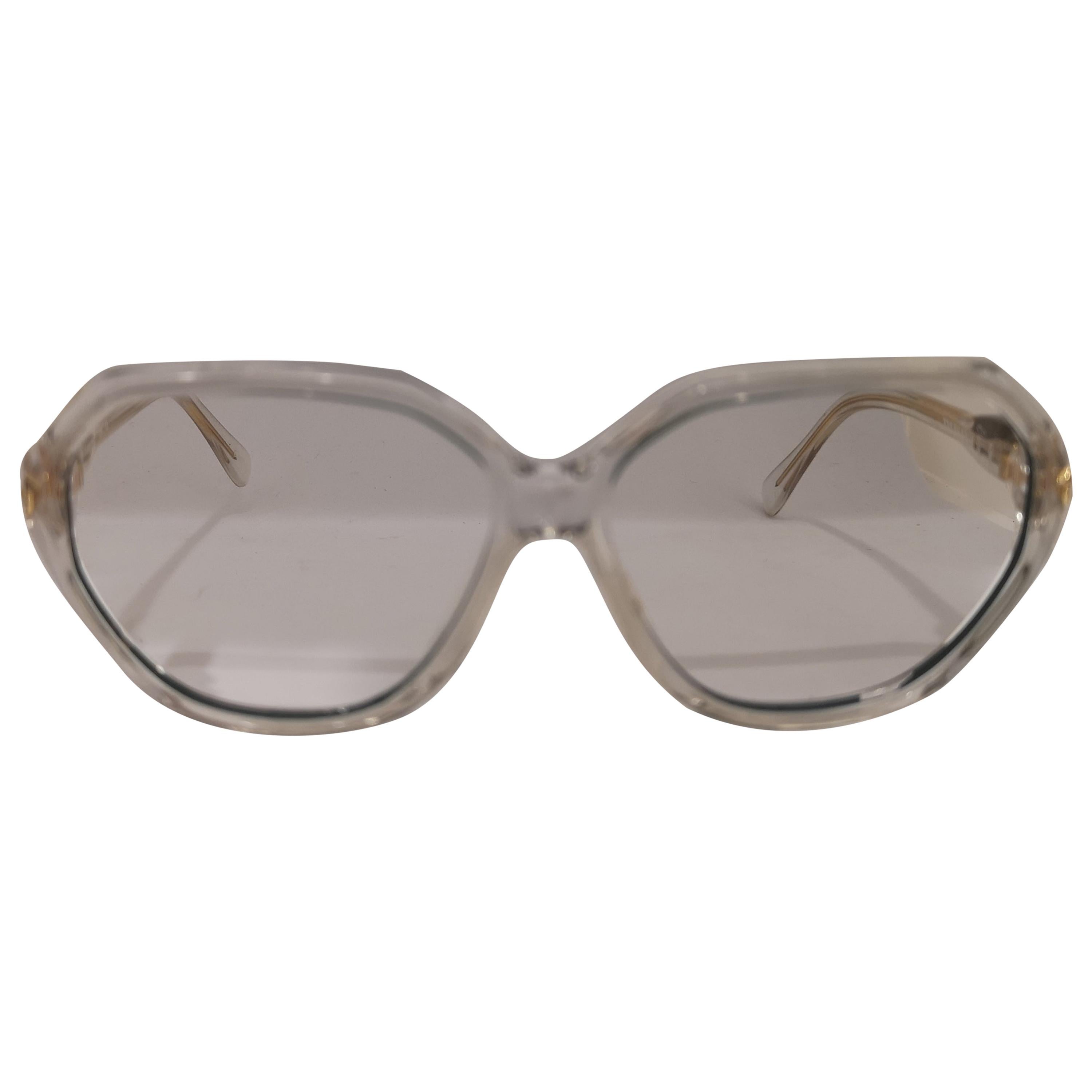 Trussardi see throug green frames glasses