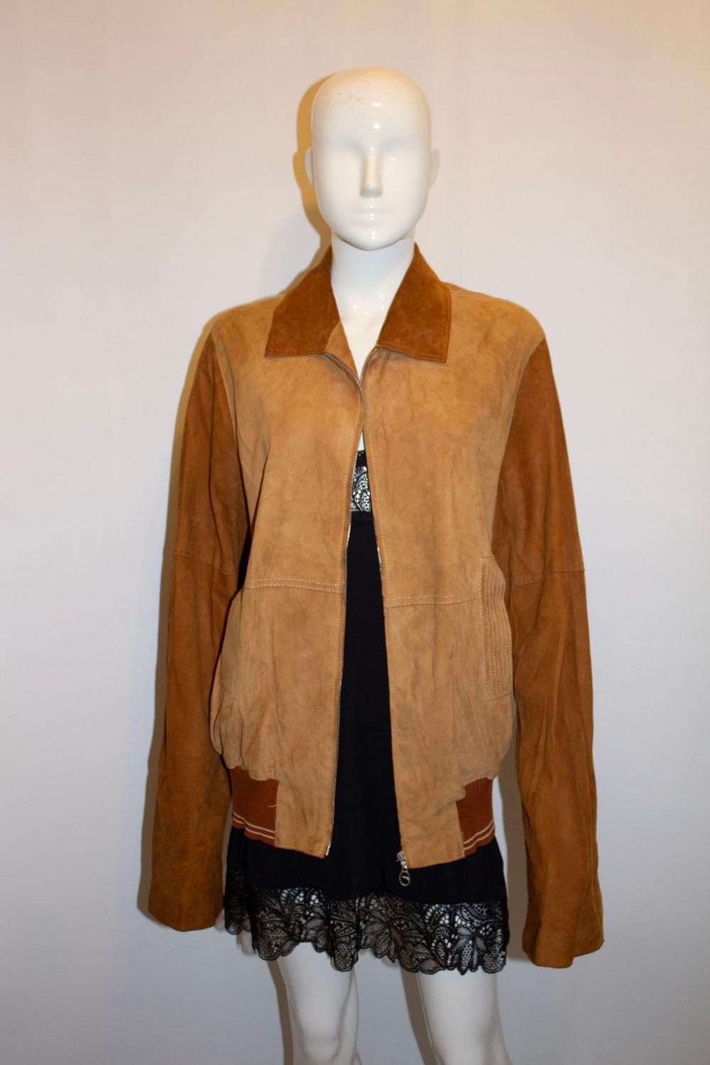 Trussardi Suede Jacket In Good Condition For Sale In London, GB