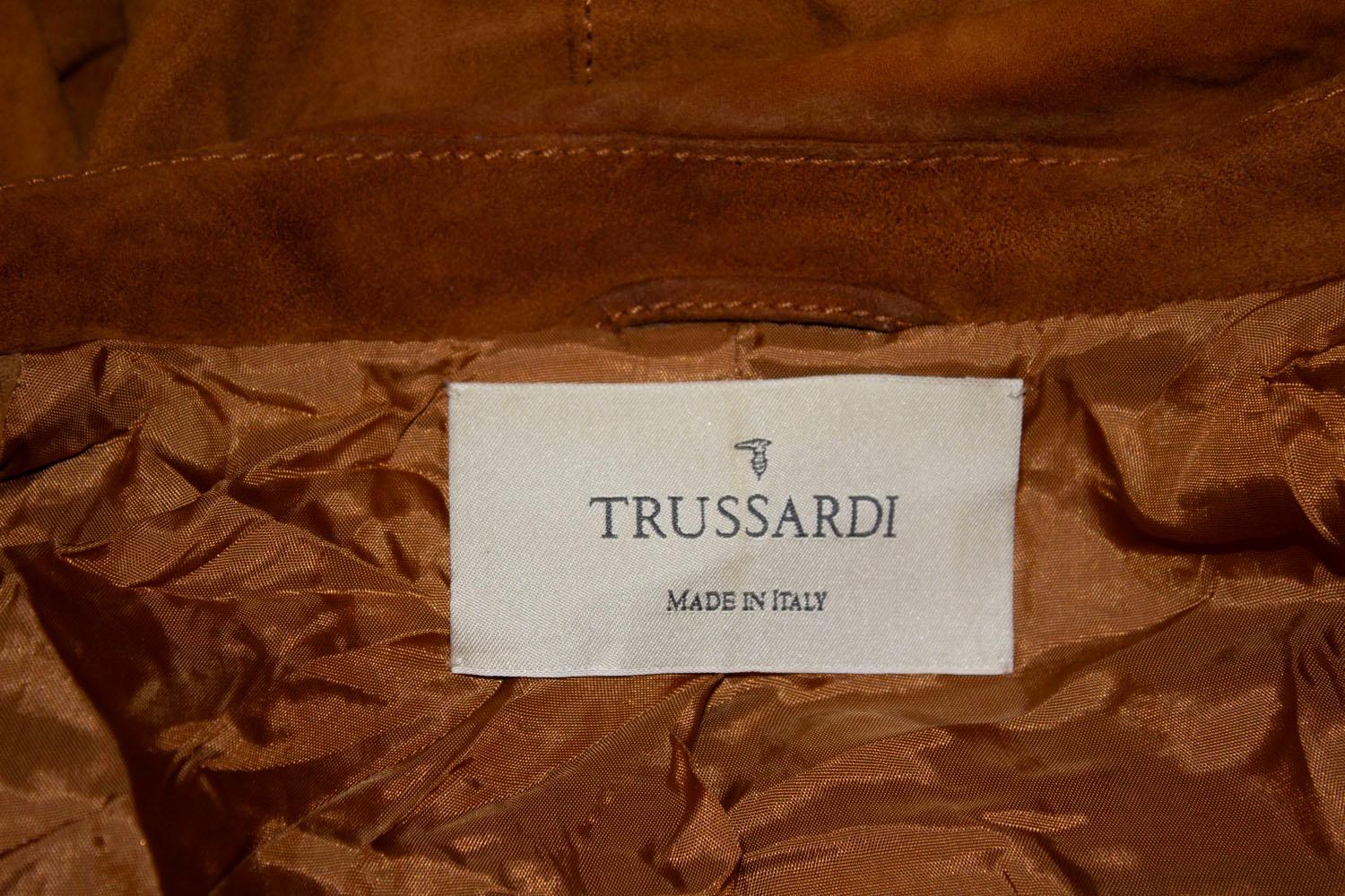 Trussardi Suede Jacket For Sale 2