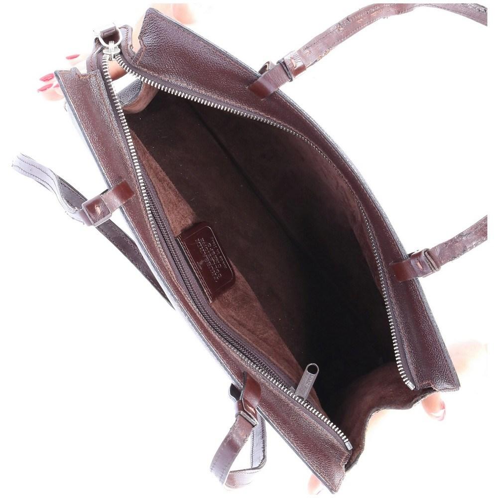 Trussardi Vintage brown leather 80s shoulder bag In Excellent Condition In Lugo (RA), IT