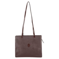 Trussardi Vintage brown leather 80s shoulder bag