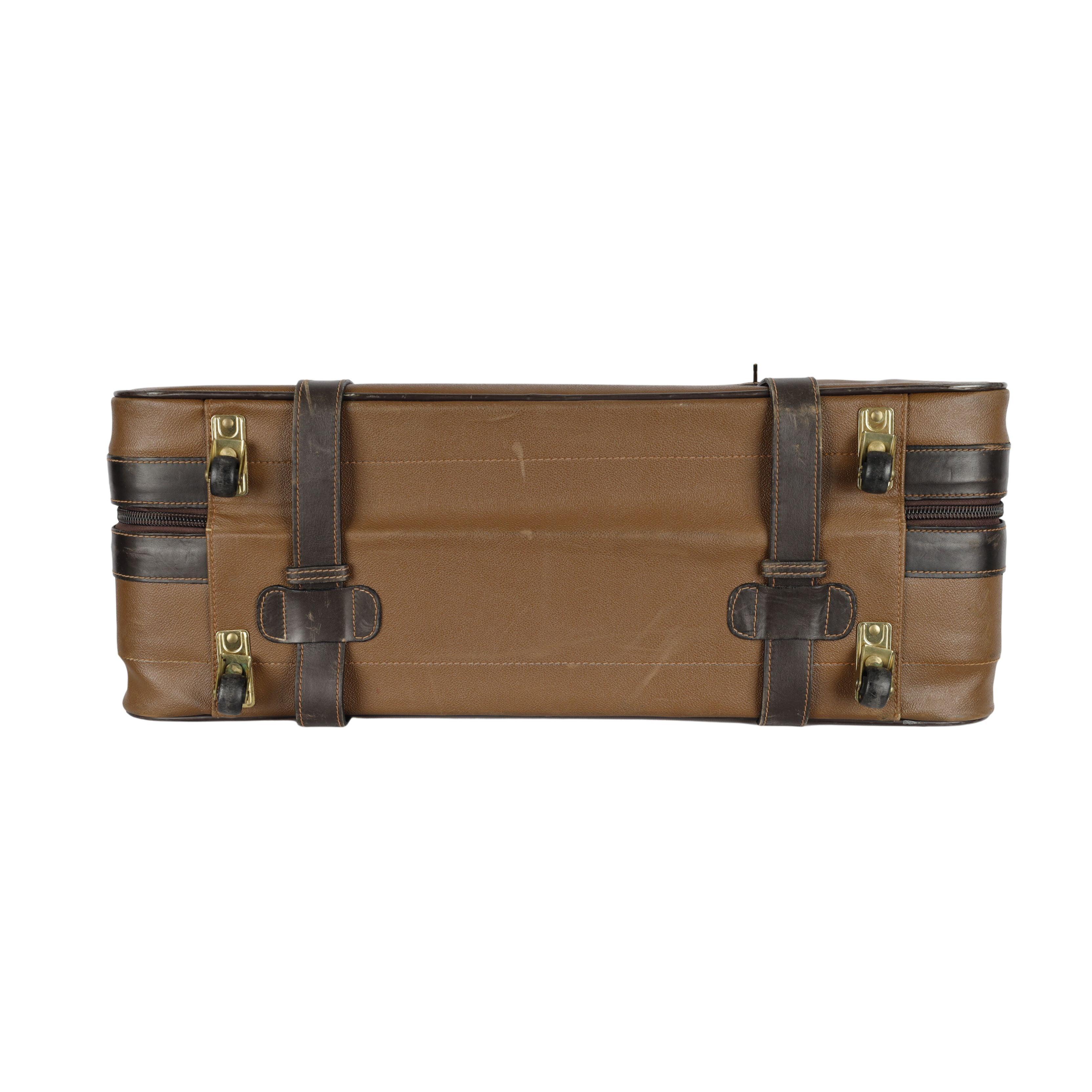 Women's or Men's Trussardi Vintage Leather Luggage - '90s For Sale