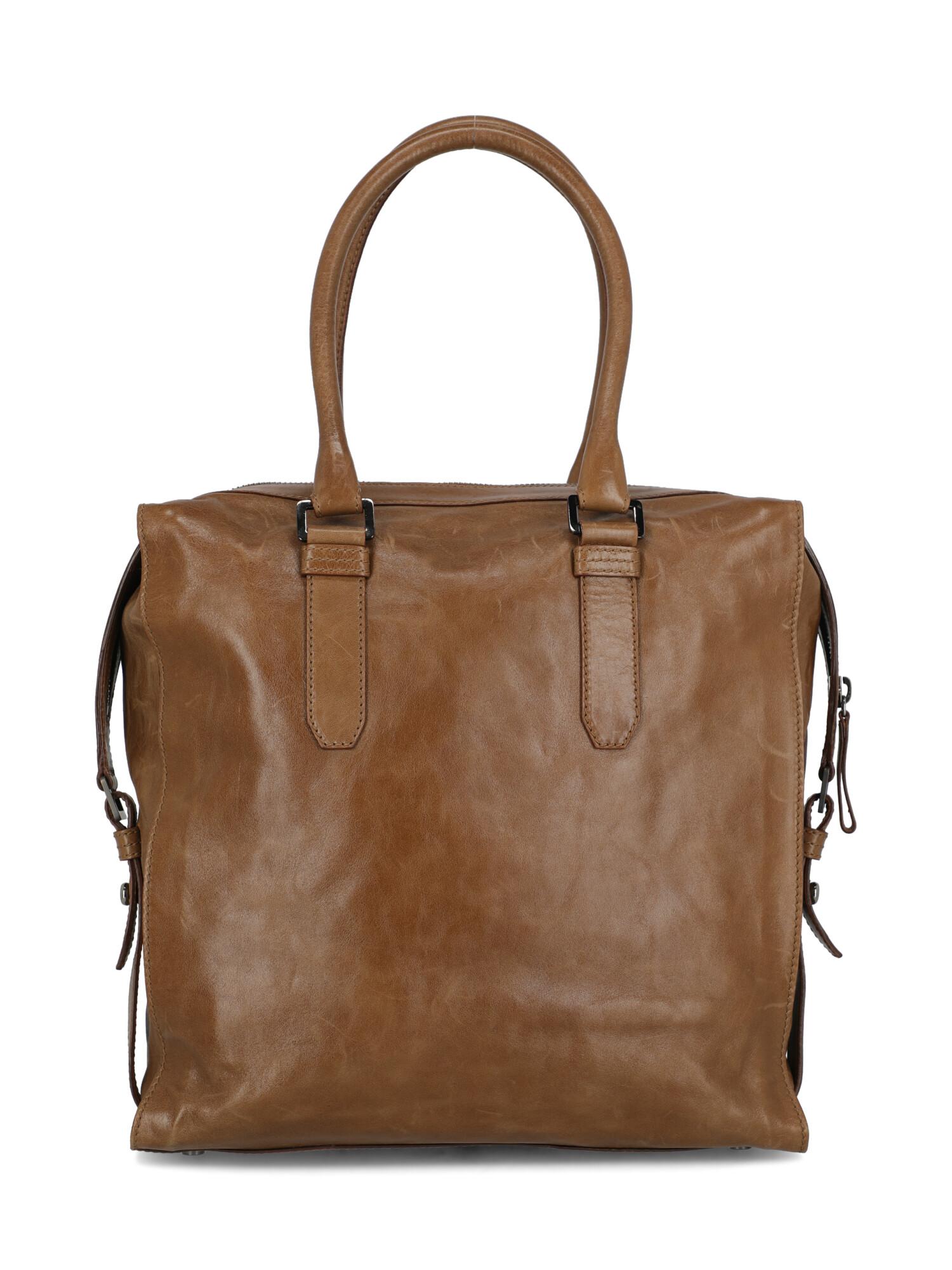 Brown Trussardi Woman Shoulder bag  Camel Color Leather For Sale