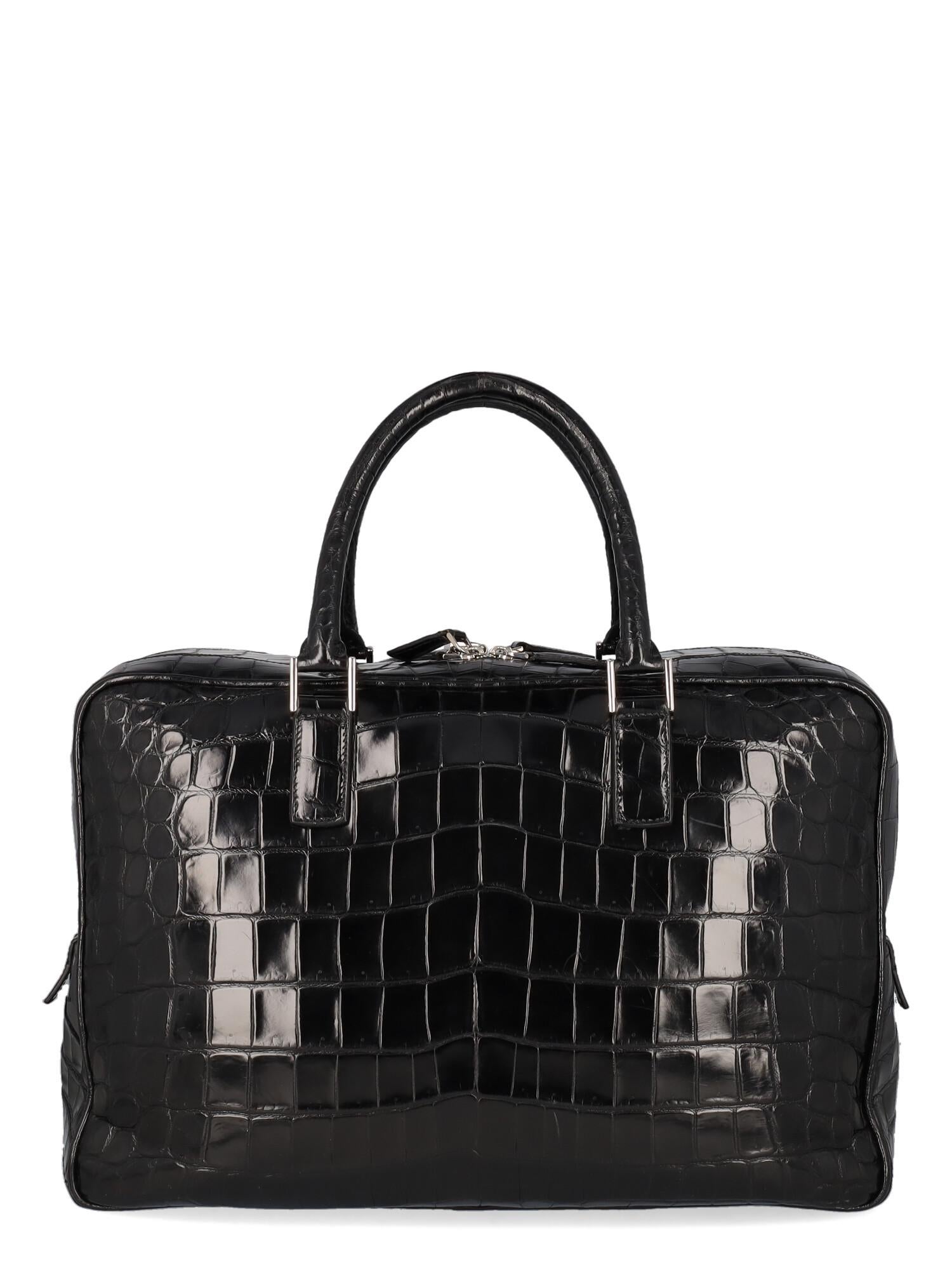 Women's Trussardi Women Travel bags Black Leather  For Sale