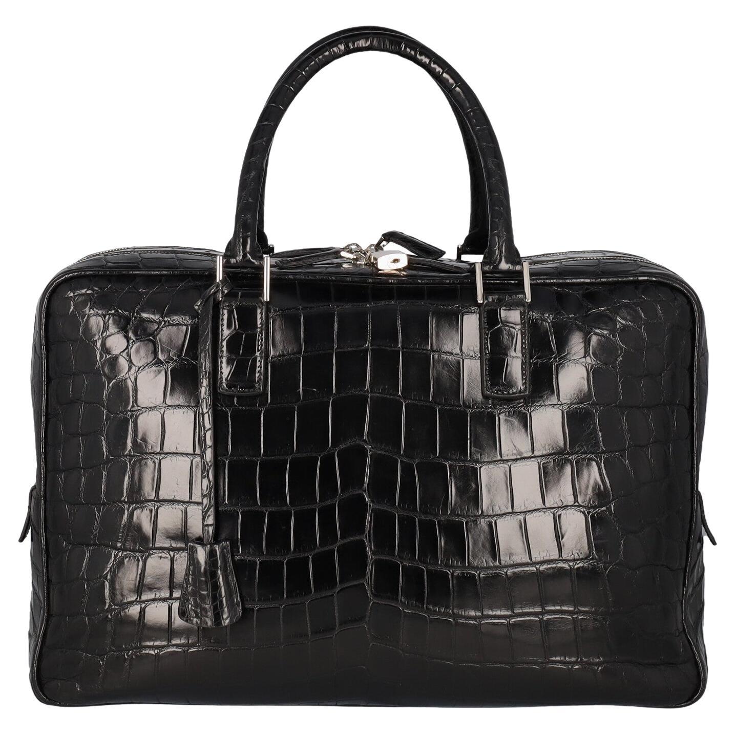 Trussardi Women Travel bags Black Leather  For Sale