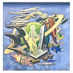 "The Truth and the Seven Deadly Sins" (La vérité et les sept péchés capitaux), étude pour la mosaïque de la Cour suprême du Queens