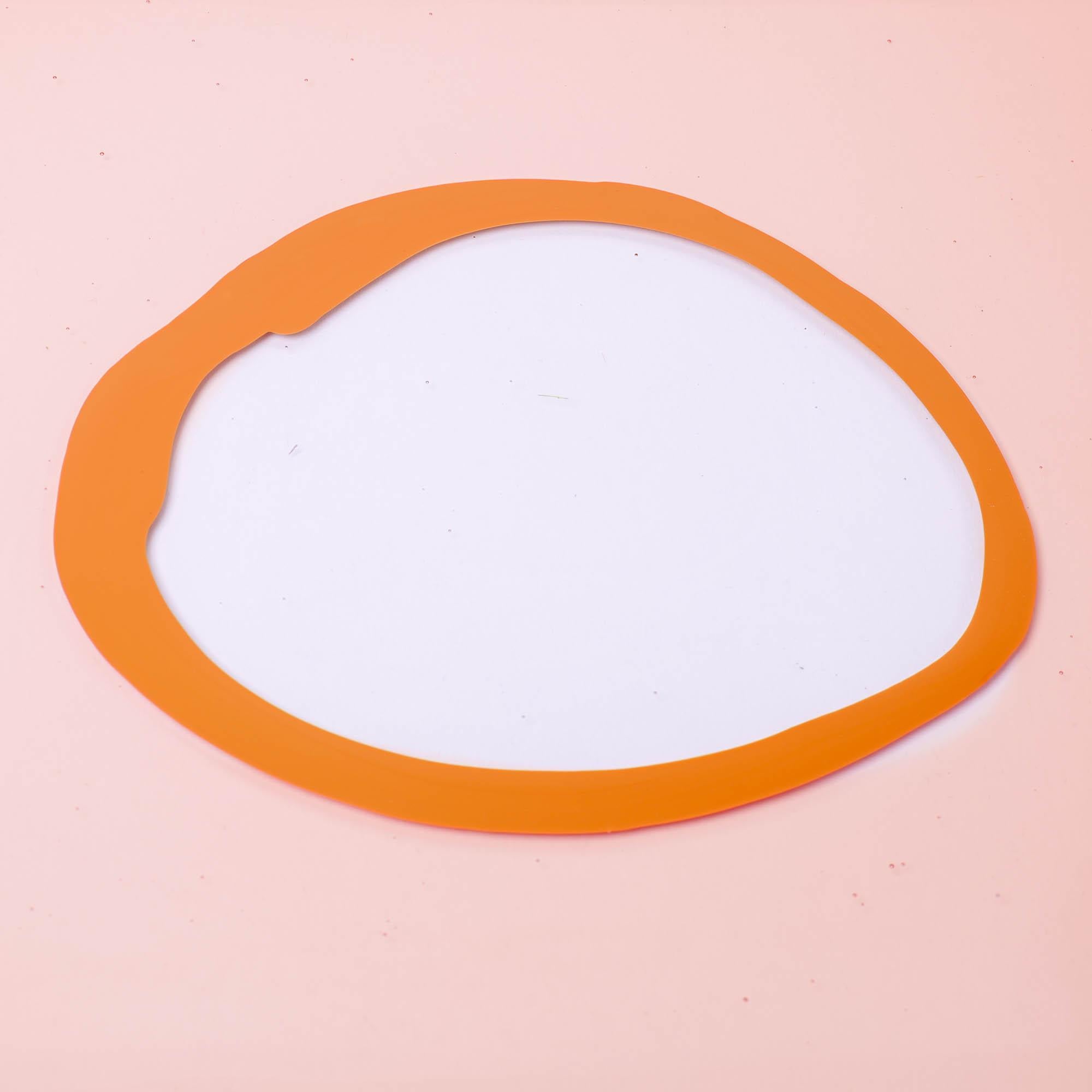 Contemporary Gaetano Pesce Try-Tray Rectangular Large Light Ruby Ochre For Sale