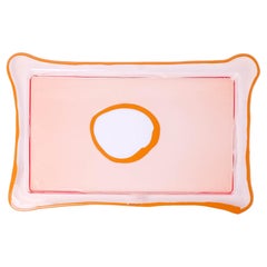 Grand plateau rectangulaire Try-Tray rouge mat, or de Gaetano Pesce