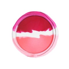Try-Tray Vassoio rotondo grande in rosa chiaro, trasparente, fucsia di Gaetano Pesce