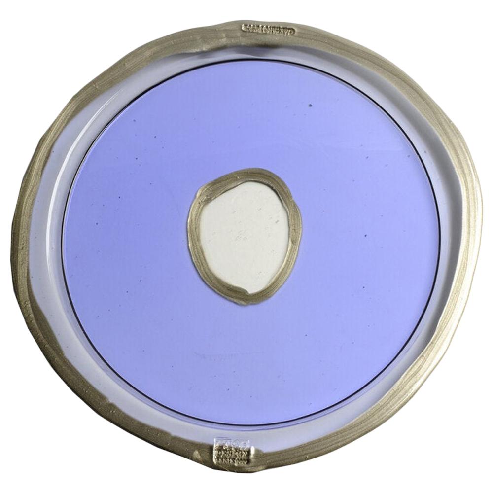 Try-Tray Medium Round Tray in Clear Lilac, Bronze by Gaetano Pesce