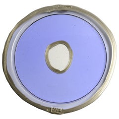 Try-Tray Small Round Tray in Clear Lilac, Bronze by Gaetano Pesce