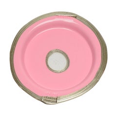 Petit plateau rond Try-Tray en rose mat, bronze de Gaetano Pesce